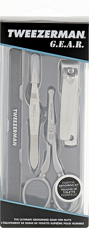 Манікюрний набір, 4 предмети - Tweezerman G.E.A.R. Essential Grooming Kit — фото N1