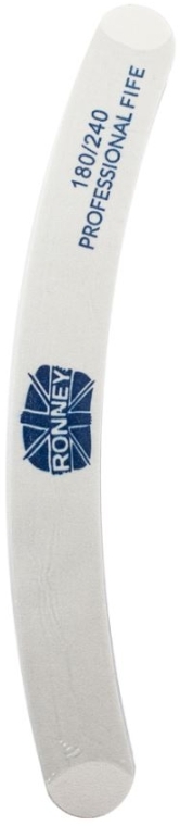 Пилочка для нігтів, 180/240, біла, "RN 00259" - Ronney Professional — фото N1