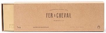 Натуральное марсельское растительное мыло, брусковое - Fer A Cheval Vegetal Marseille Soap — фото N1