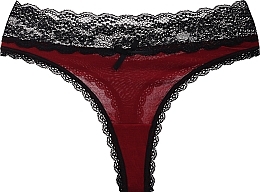 Парфумерія, косметика Жіночі віскозні стринги з мереживним оздобленням, червоні - Moraj