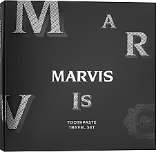 Набір "Toothpaste Travel Set" - Marvis (toothpast/25ml + mouthwash/30ml + toothbrush/1pcs) — фото N1