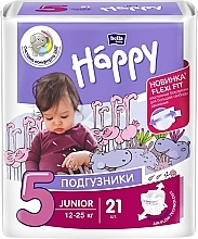Парфумерія, косметика Дитячі підгузки "Happy" Junior 5 (12-25 кг, 21 шт.) - Bella Baby