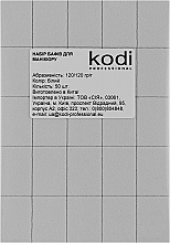 Парфумерія, косметика Набір міні бафів 120/120, білий - Kodi Professional