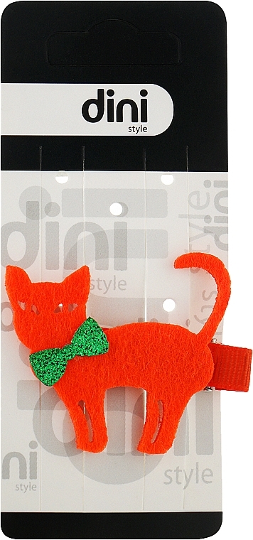 Затискач для волосся "Рудий кіт", d-078 - Dini Hand Made