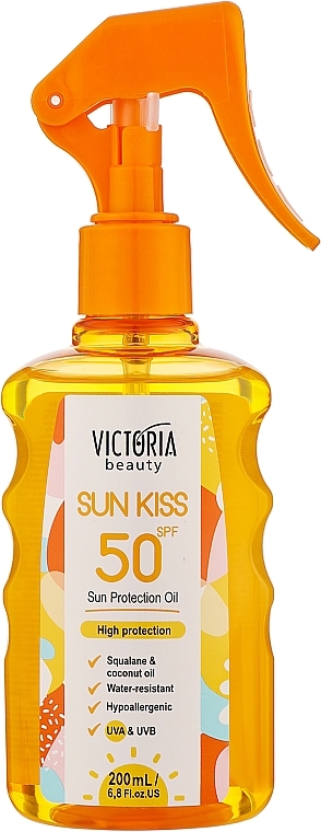 Сонцезахисна олія - Victoria Beauty Sun Kiss Sun Protection Oil SPF50 — фото N1