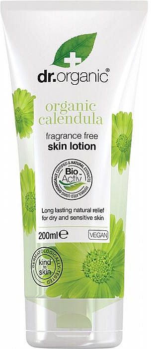 Органический лосьон для тела с календулой - Dr Organic Fragrance Free Skin Lotion Organic Calendula — фото N1