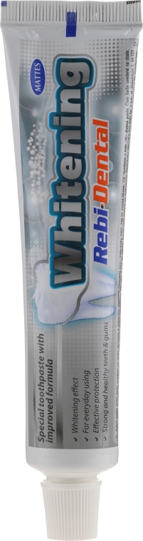 Зубная паста с эффектом отбеливания - Mattes Rebi-Dental Whitening Toothpaste — фото N2
