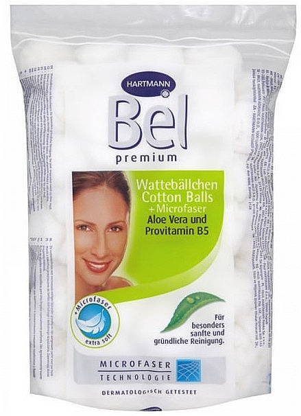 Бавовняні кульки з алое вера і провітаміном В5 - Bel Premium Cotton Balls — фото N1