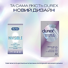 Презервативи латексні з силіконовою змазкою "Ультратонкі" з додадковою змазкою, 12 шт. - Durex Invisible Extra Lube — фото N4