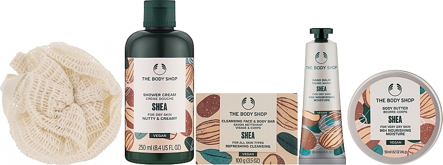 Набор, 5 продуктов - The Body Shop Nourish & Flourish Shea Gift Box — фото N1