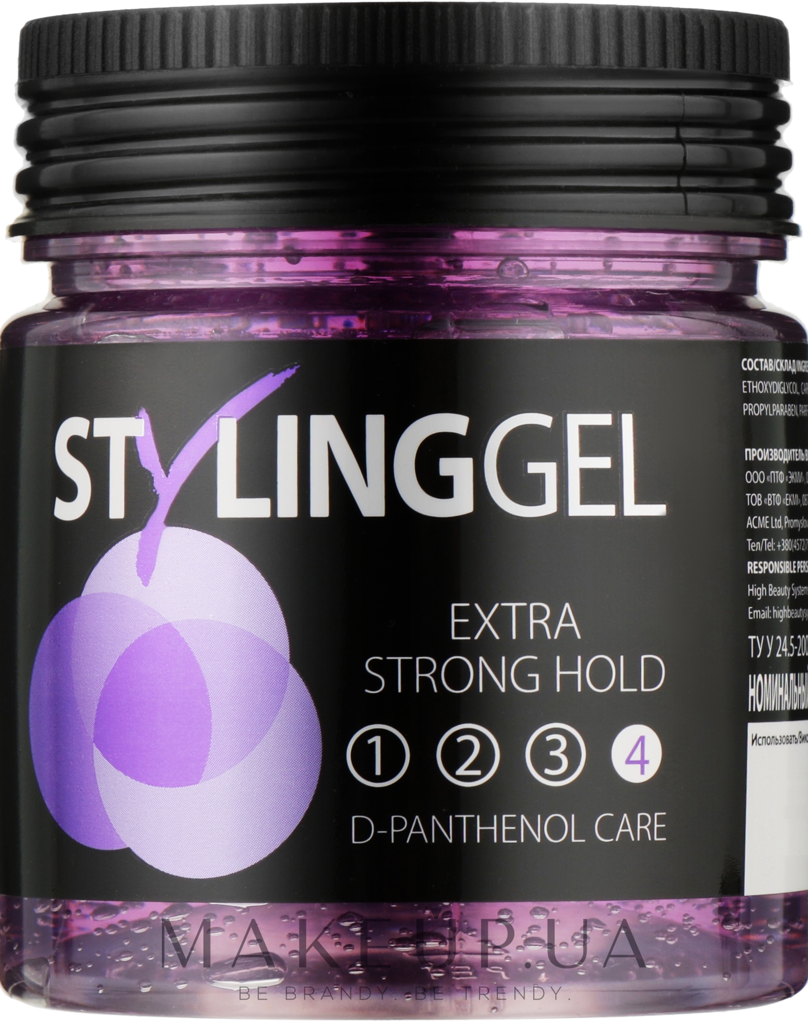 Гель для укладки волос сверхсильной фиксации - Acme Color Styling Gel Extra Strong Hold 4 — фото 200ml