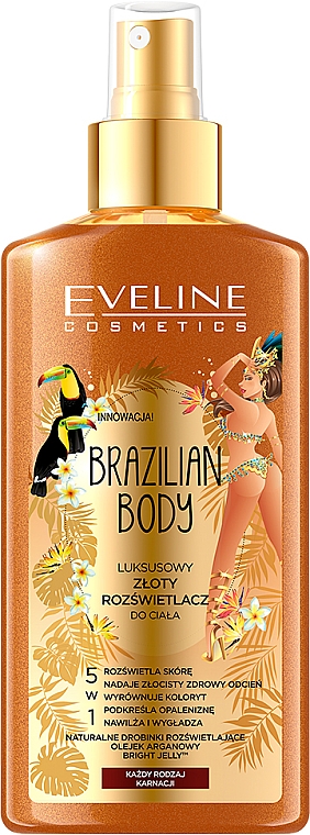 Спрей для тела "Роскошное золотое тело" - Eveline Cosmetics Brazilian Body Luxury Golden Body — фото N1
