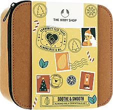 Парфумерія, косметика Набір, 5 продуктів - The Body Shop Soothe & Smooth Almond Milk Essentials Gift