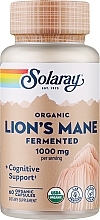 Органічний ферментований їжовик гребінчастий - Solaray Organic Lion`s Mane Fermented 1000mg — фото N1