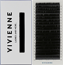 Накладні вії "Elite", чорні, 20 ліній (mix, 0,1, L, (9-14)) - Vivienne — фото N1