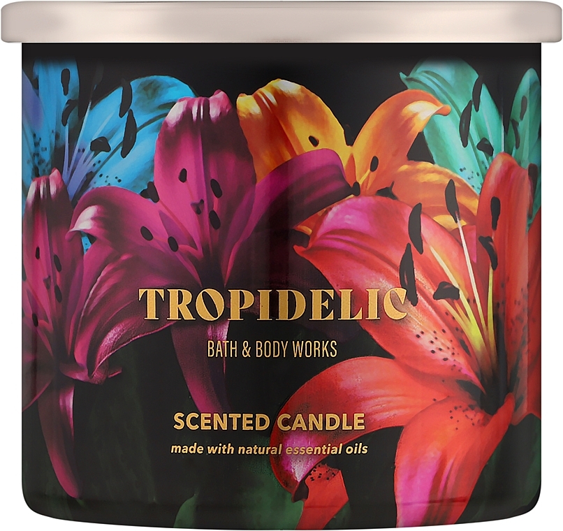 Аромасвеча 3-х фитильная - Bath and Body Works Tropidelic Candle — фото N1