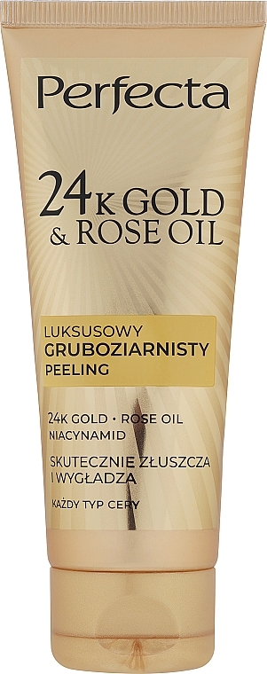 Грубозернистий пілінг для обличчя - Perfecta 24k Gold & Rose Oil — фото N1