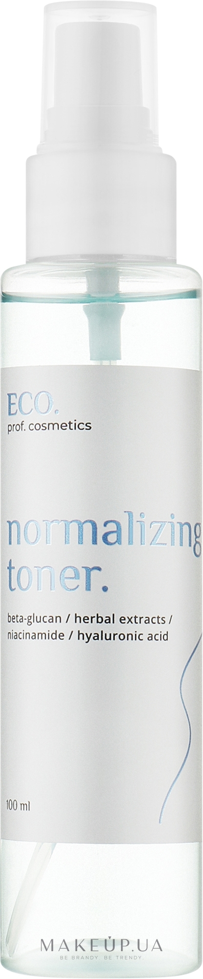 Тонер для восстановления барьерных функций всех типов кожи - Eco.prof.cosmetics Normalizing Toner — фото 100ml