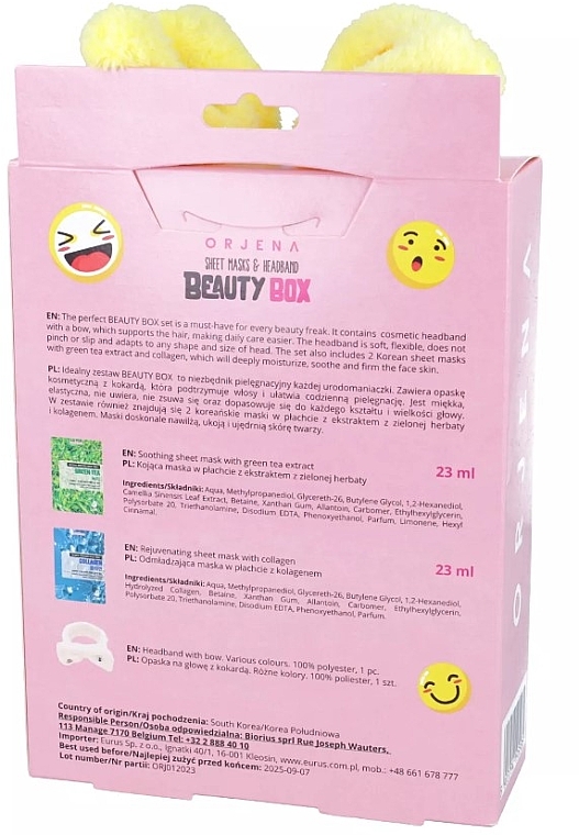 Набір - Orjena Beauty Box (f/mask/2x23ml + hair band/1pc) — фото N2