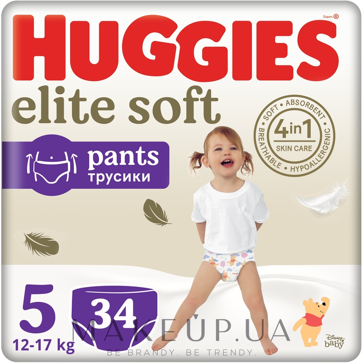 Підгузки-трусики Elite Soft Pants 5 (12-17 кг), 34 шт. - Huggies — фото 34шт