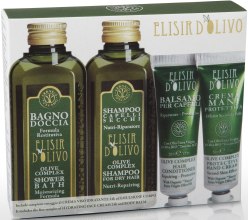 Духи, Парфюмерия, косметика Набор - Erbario Toscano Olive Complex Bath Gel, Shampoo, Conditioner, & Hand Cream Set (sh/gel/125ml + shm/125ml + cond/30ml + h/cr/30ml)