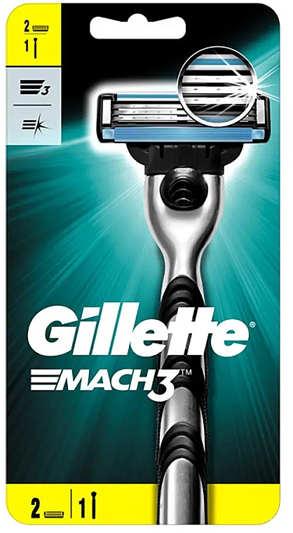 Станок для гоління з 2 змінними касетами - Gillette Mach3 Razor — фото N1