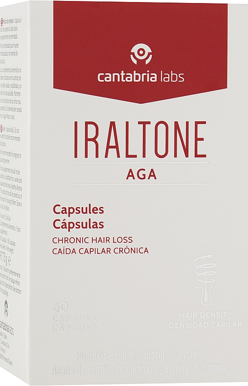 Капсули для лікування випадання волосся - Cantabria Labs Iraltone AGA — фото N1