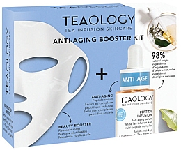 Духи, Парфюмерия, косметика Набор - Teaology Skincare Anti-Aging Booster Kit (mask/1pc + serum/15ml)