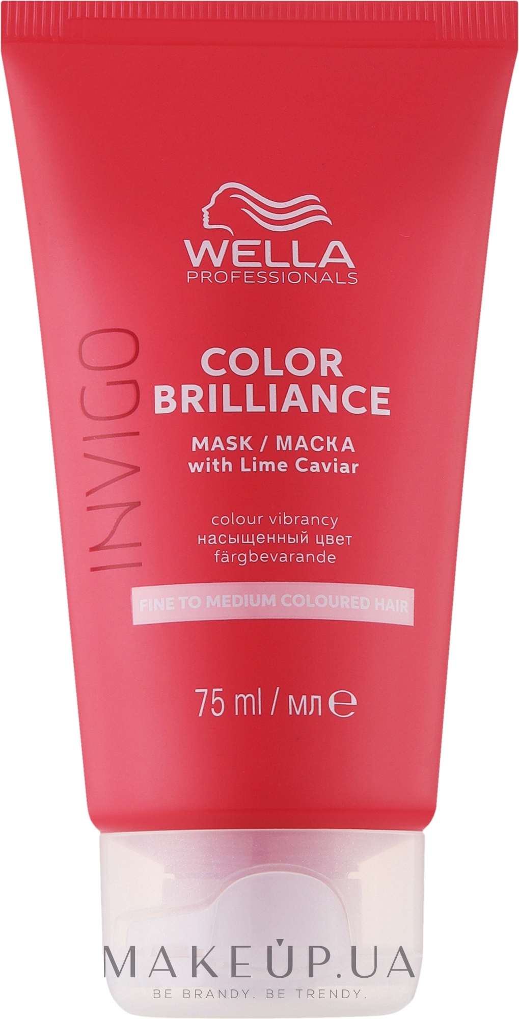 Маска для окрашенных, нормальных и тонких волос - Wella Professionals Invigo Color Brilliance Vibrant Color Mask — фото 75ml