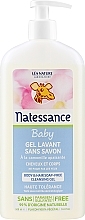 Органический очищающий гель для тела и волос - Natessance Baby Body & Hair Soap-Free Cleansing Gel — фото N1