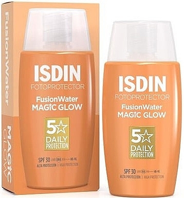 Сонцезахисний крем для обличчя - Isdin Fotoprotector Fusion Water Magic Glow SPF30 — фото N1