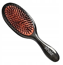 Щітка для волосся, 22 х 7 см, з натуральною щетиною кабана, чорна - Xhair — фото N1