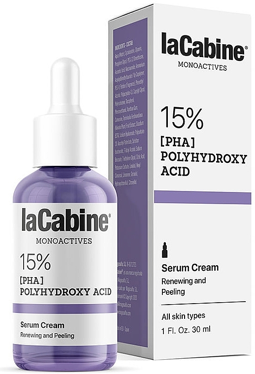 Крем-сироватка для обличчя - La Cabine Monoactives 15% PHA Serum Cream — фото N1