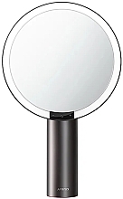 Косметическое зеркало с подсветкой, черное - Amiro LED Mirror Black — фото N3