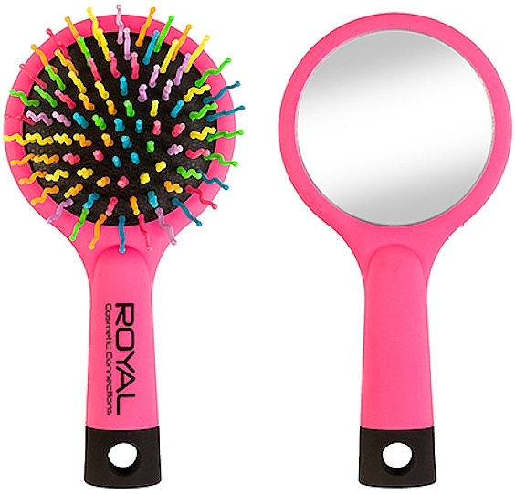 Маленька щітка для волосся з дзеркалом - Royal Cosmetic Connections Detangle Mini Brush With Mirror — фото N1