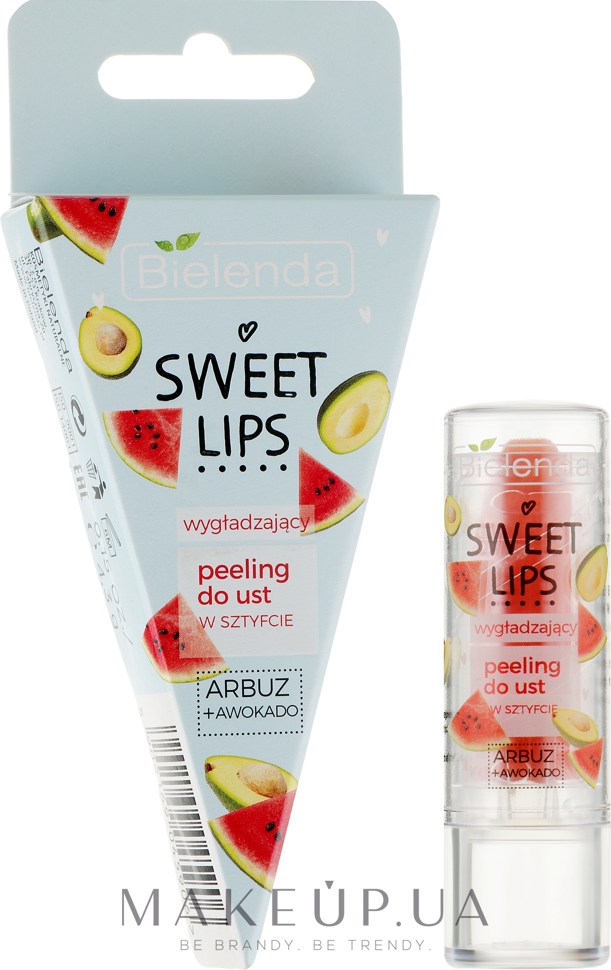 Розгладжувальний скраб для губ "Кавун + авокадо" - Bielenda Sweet Lips Smoothing Lip Scrub — фото 4.3g