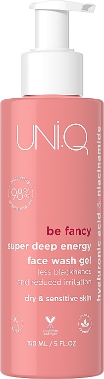 Гель для умывания - UNI.Q be Fancy Super Deep Energy Face Wash Gel — фото N1