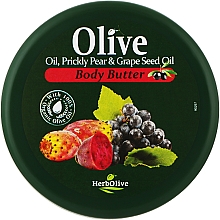Масло для тела с опунцией и маслом виноградных косточек - Madis HerbOlive Olive & Prickly Pear & Grape Seed Oil Body Butter — фото N1