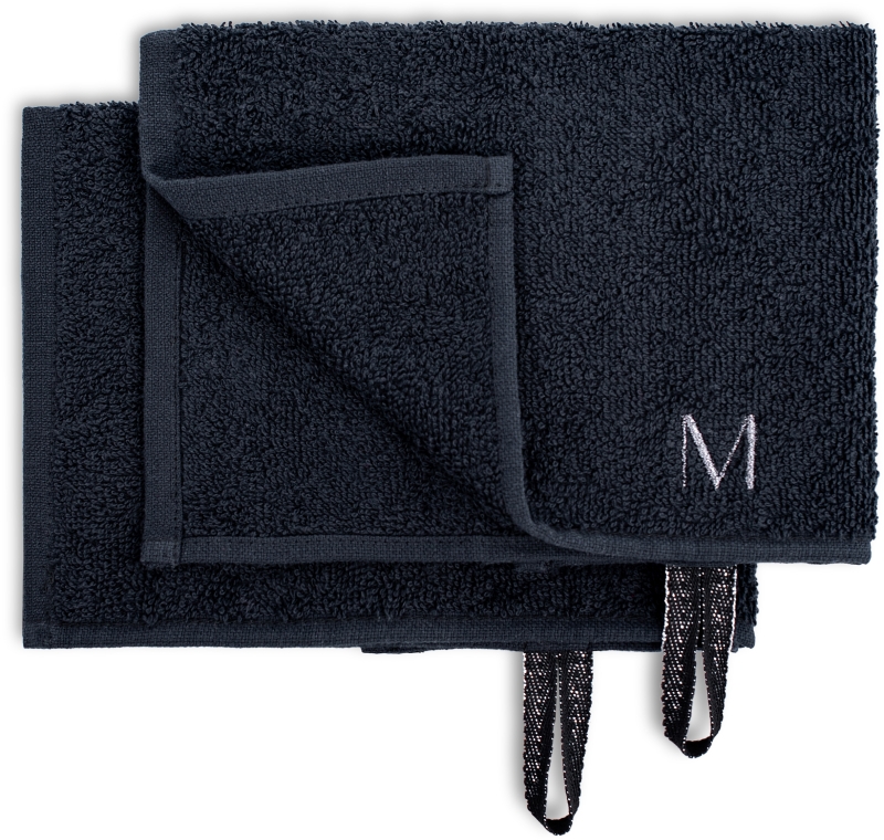 Дорожный набор полотенец для лица, черные "MakeTravel" - MAKEUP Face Towel Set — фото N2