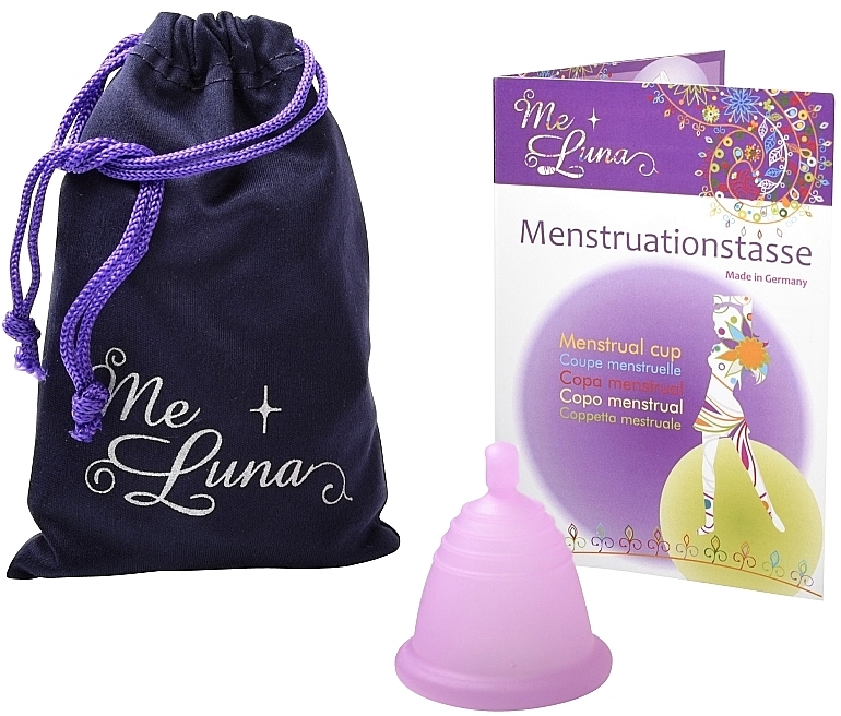 Менструальна чаша з кулькою, розмір XL, рожева - MeLuna Soft Shorty Menstrual Cup Ball — фото N1