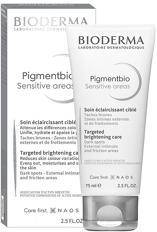 Отбеливающий крем для чувствительных зон тела - Bioderma Pigmentbio Sensitive Areas Cream