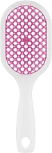 Парфумерія, косметика Гребінець для волосся, 23,5 см, білий з рожевим - PinkYael