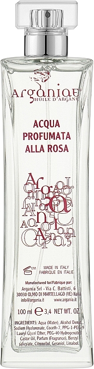 Трояндова парфумована вода з гіалуроновою кислотою - Arganiae Perfumed Rose Water — фото N1