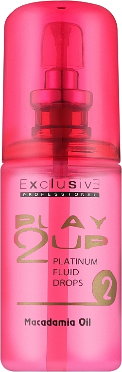 Флюид для блеска волос "Масло макадамии" - Exclusive Professional Play2Up Platinum Fluid Drops — фото N1