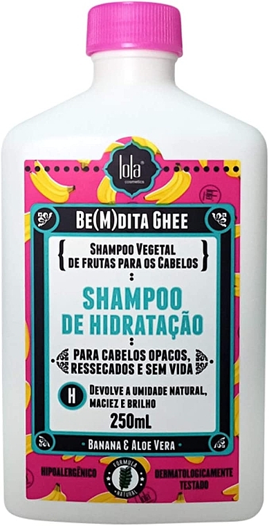 Зволожувальний шампунь для волосся з бананом і алое вера - Lola Cosmetics Be(M)dita Ghee Moisturizing Shampoo With Banana And Aloe Vera — фото N1