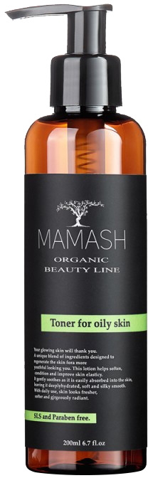 Тоник для жирной и комбинированной кожи лица - Mamash Organic Toner Skincare Oily Skin