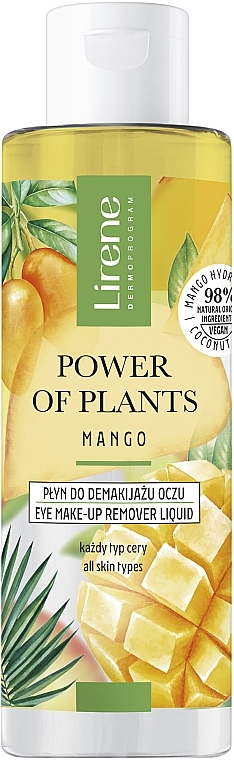 Двофазний засіб для зняття макіяжу "Манго" - Lirene Power Of Plants Mango Eye Make-Up Remover Liquid  — фото N1