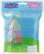 Мочалка банная детская "Свинка Пеппа", Пеппа с игрушкой, голубая - Suavipiel Peppa Pig Bath Sponge — фото N2