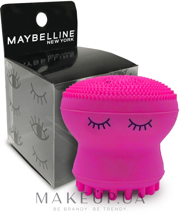 ПОДАРУНОК! Щіточка для очищення і масажу шкіри обличчя - Maybelline New York — фото Малиновый