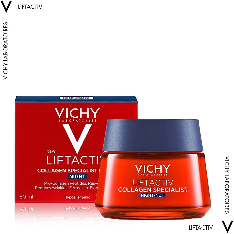 Колагеновий нічний крем-догляд для обличчя - Vichy Liftactiv Collagen Specialist Night Cream — фото N2